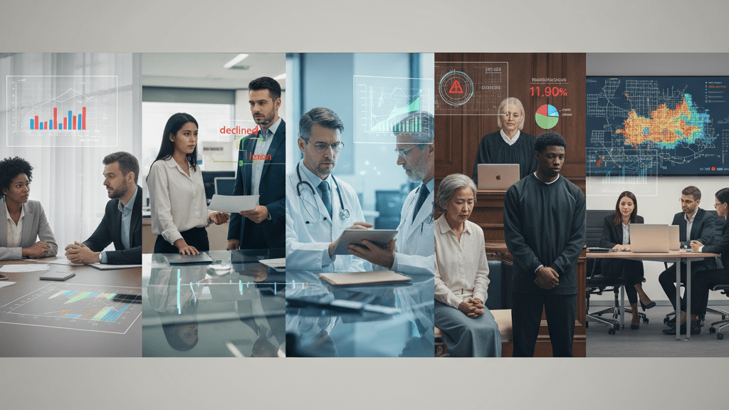 Biais algorithmiques : 5 exemples concrets (emploi, crédit, santé, justice, pub)